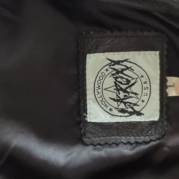 Vintage black leather motorcycle  jacket - women's - Picture 4 of 4